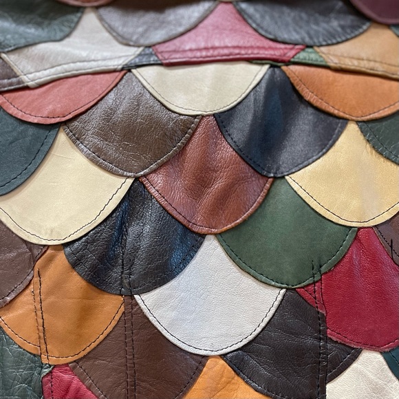 Vintage 1970s Leather Fish Scale Jacket (Chloe FW21) - Picture 4 of 4